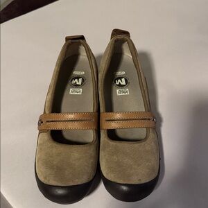 Merrell Plaza Bandeau Mary Janes Womens 8.5 Performance shoe Leather Suede cute